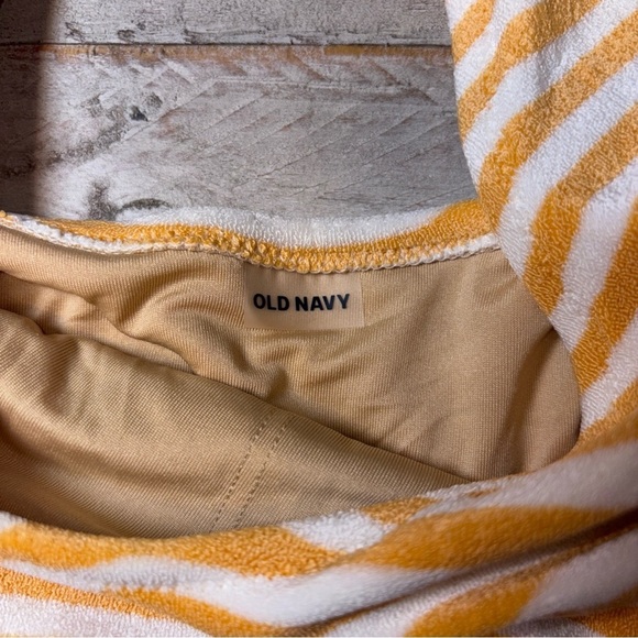 Old Navy Orange & Cream Striped Swim Top Beach Vacation V-Neck 3X & 4X - Picture 3 of 16